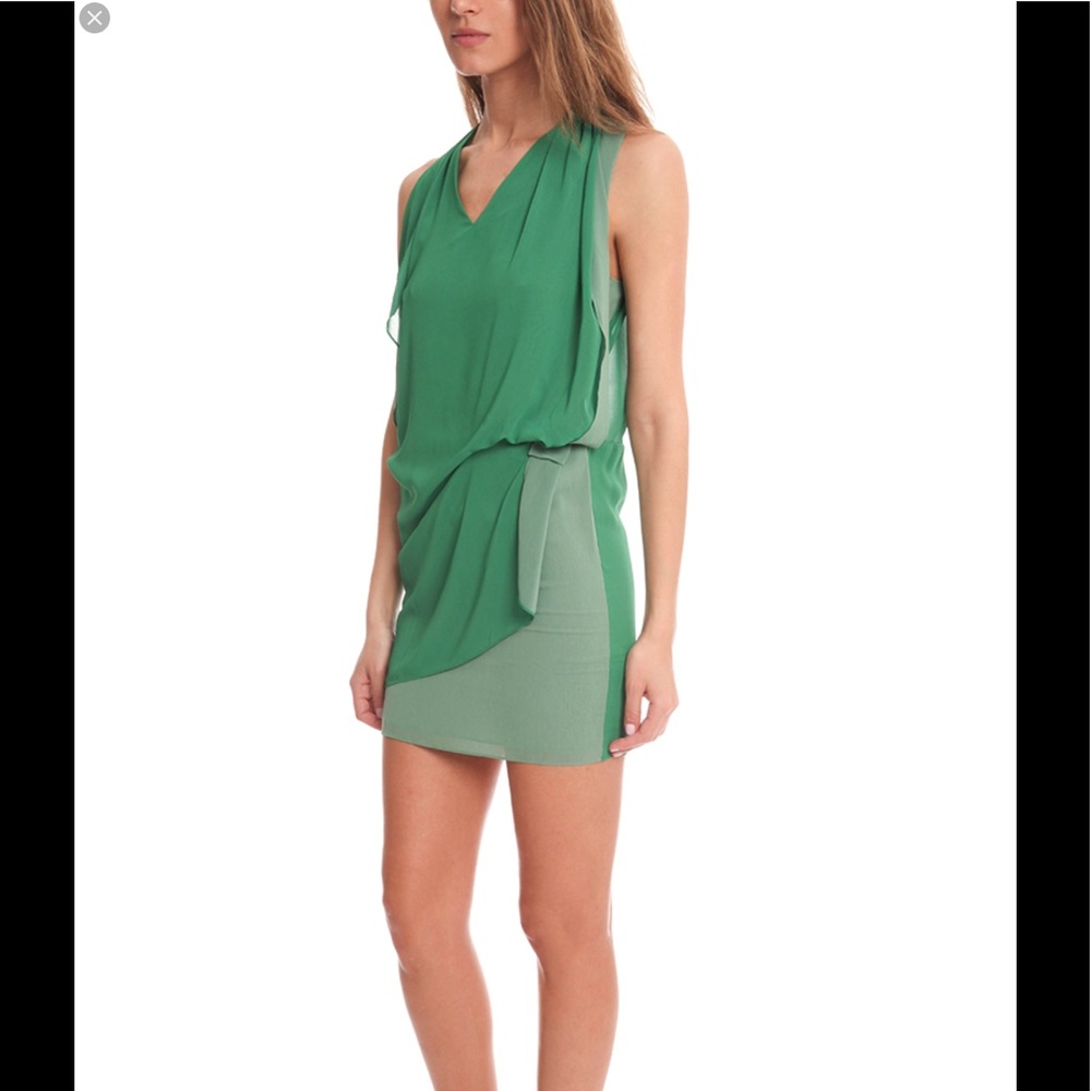 Acne Green Draped Dress
